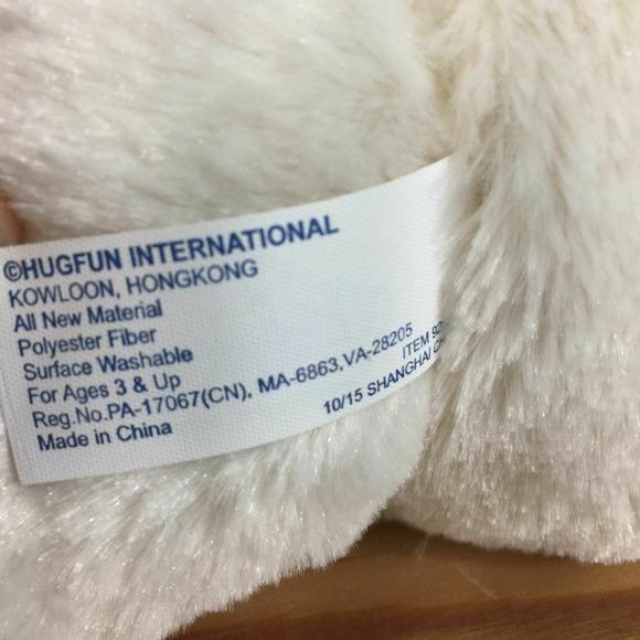 Hugfun Plush Lamb Sheep Blue Eye Bow Easter Egg Stuffed Animal Cuddly Baby Toy - Picture 6 of 9